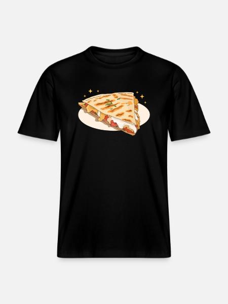 Quesadilla Tortilla Quesadillas Gift - RELAXED FIT Unisex Organic T-Shirt - black