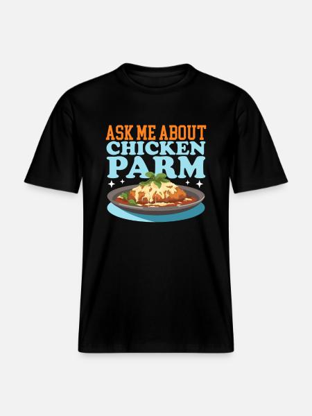 Chicken Parmesan Gift - RELAXED FIT Unisex Organic T-Shirt - black