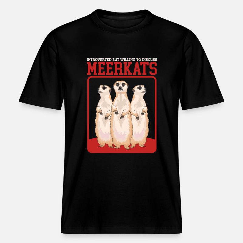 Suricates cool suricates -  T-shirt unisexe RELAXED FIT en coton bio - noir