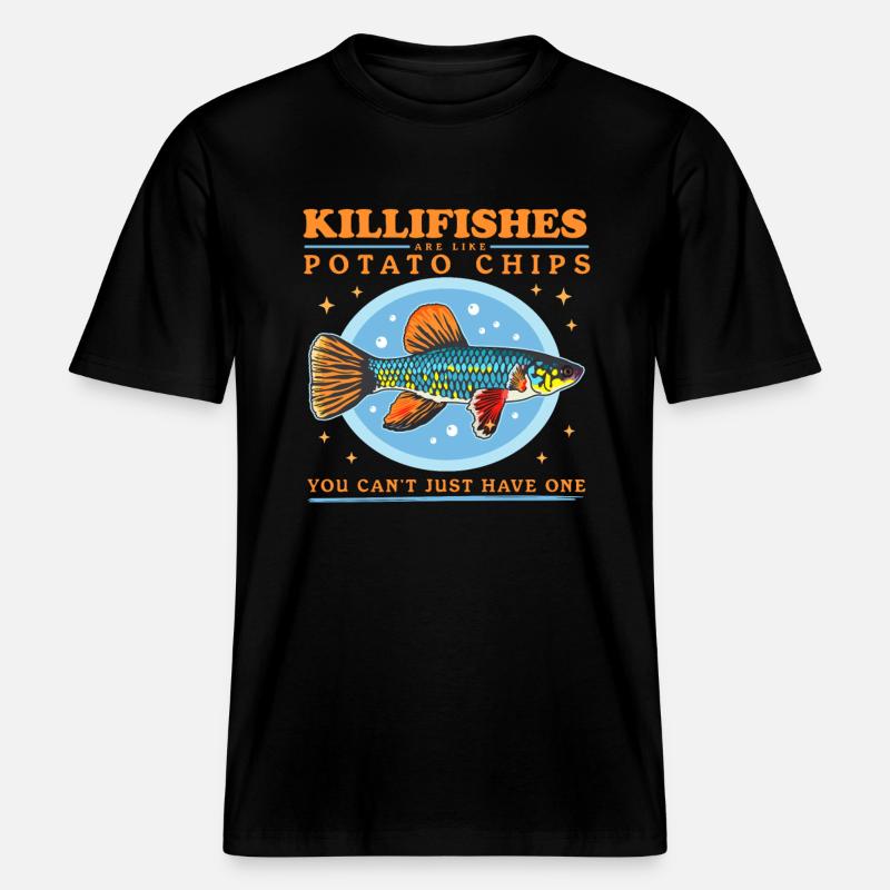 Eierlegende Zahnkarpfen Killifish Geschenk -  RELAXED FIT Unisex Organic T-Shirt - Schwarz