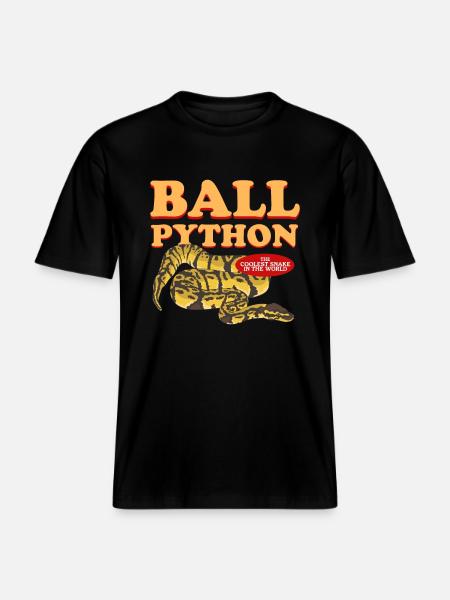 King Python Python Snakes Gift - RELAXED FIT Unisex Organic T-Shirt - black