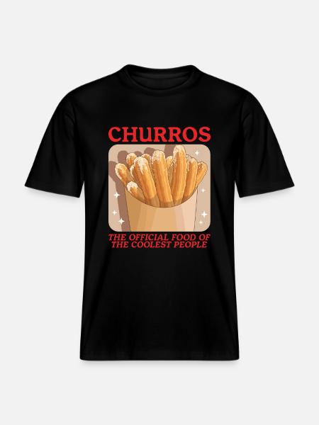 Churro Churros Gifts - RELAXED FIT Unisex Organic T-Shirt - black