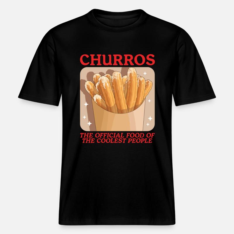 Churro Churros Geschenke - RELAXED FIT Unisex Organic T-Shirt - Schwarz