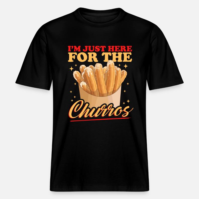 Churros Bäcker Churro Geschenk -  RELAXED FIT Unisex Organic T-Shirt - Schwarz