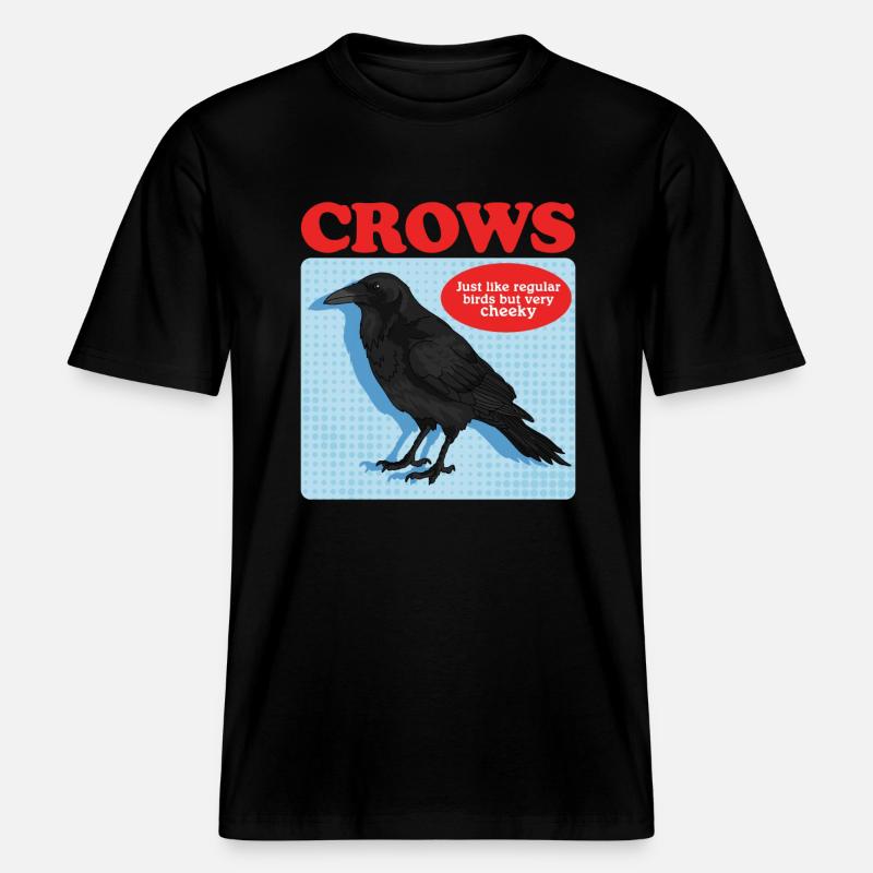 Crows Black Ravens Gift -  RELAXED FIT Unisex Organic T-Shirt - black