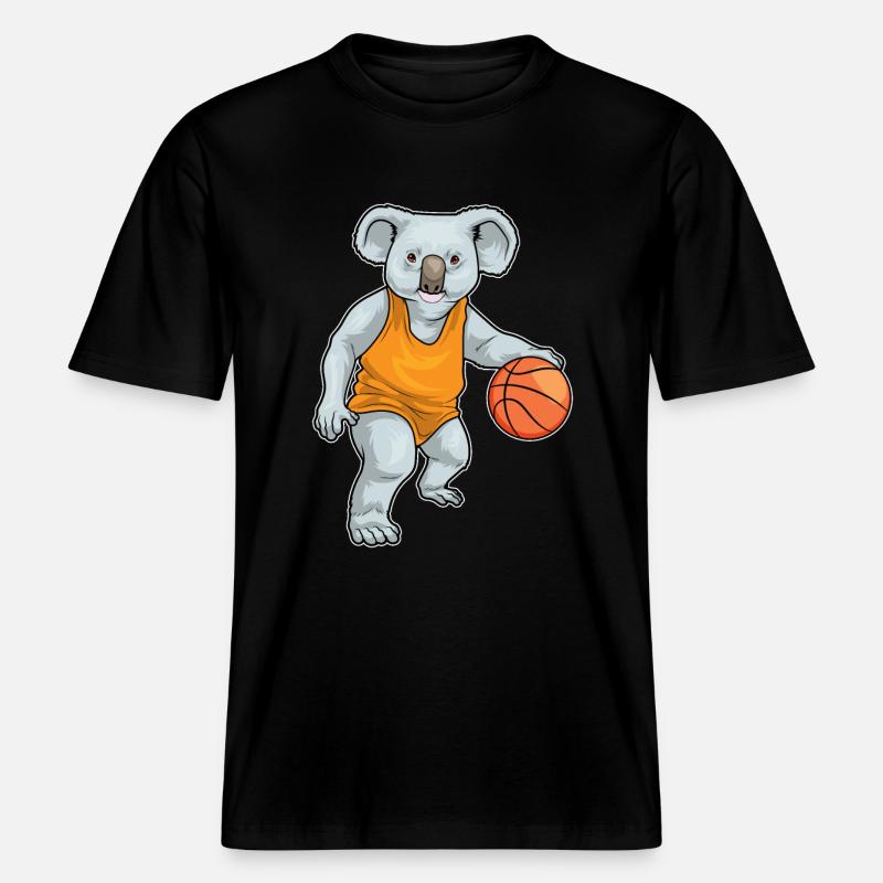 Koala Basketteur Basketteur -  T-shirt unisexe RELAXED FIT en coton bio - noir