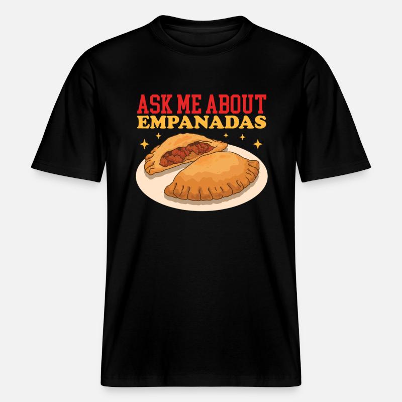 Empanada Dumpling Cadeau d’Empanada -  T-shirt unisexe RELAXED FIT en coton bio - noir