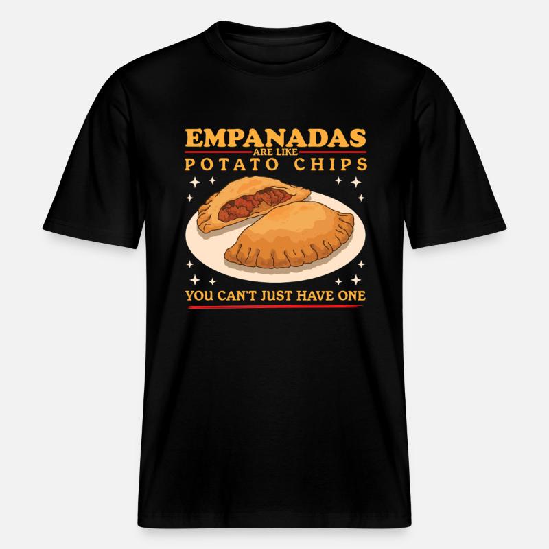 Empanada Empanadas Dumpling Cadeaux -  T-shirt unisexe RELAXED FIT en coton bio - noir