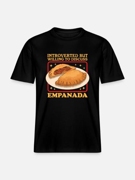 Empanadas Dumpling Empanada Gift -  RELAXED FIT Unisex Organic T-Shirt - black