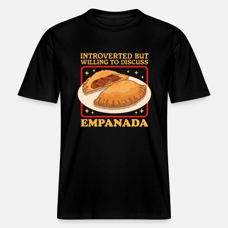 Empanadas Dumpling Empanada Gift -  RELAXED FIT Unisex Organic T-Shirt - black