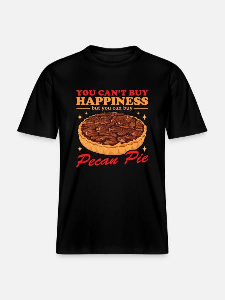 Pecan Pie Pecan Cake Gift -  RELAXED FIT Unisex Organic T-Shirt - black