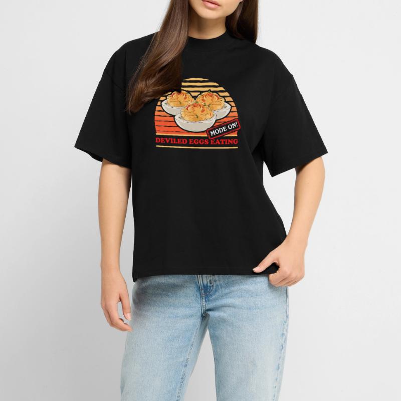 Deviled Eggs Gefüllte Eier Geschenk  RELAXED FIT Unisex Organic T-Shirt