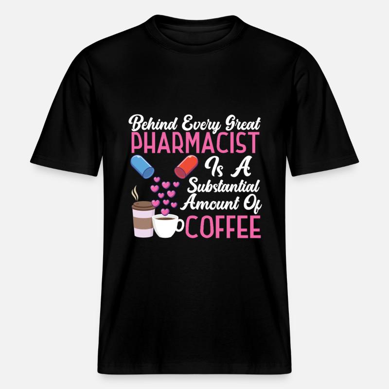Pharmacy Tech Technician - RELAXED FIT Unisex Organic T-Shirt - black