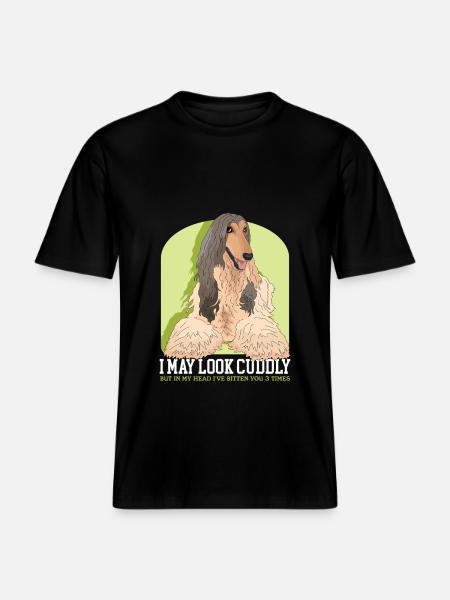 Afghan Hound Gifts -  RELAXED FIT Unisex Organic T-Shirt - black