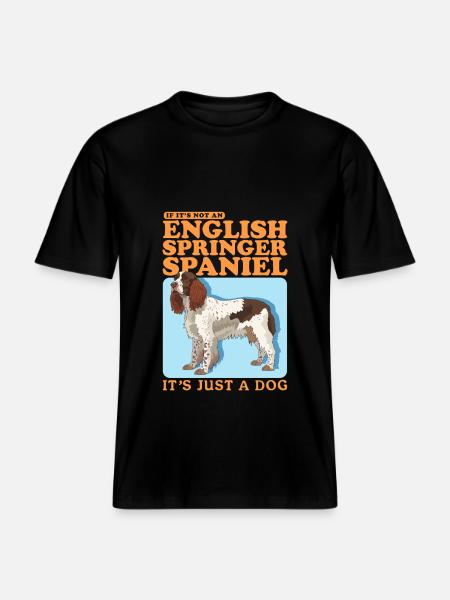 English Springer Spaniel Geschenke -  RELAXED FIT Unisex Organic T-Shirt - Schwarz