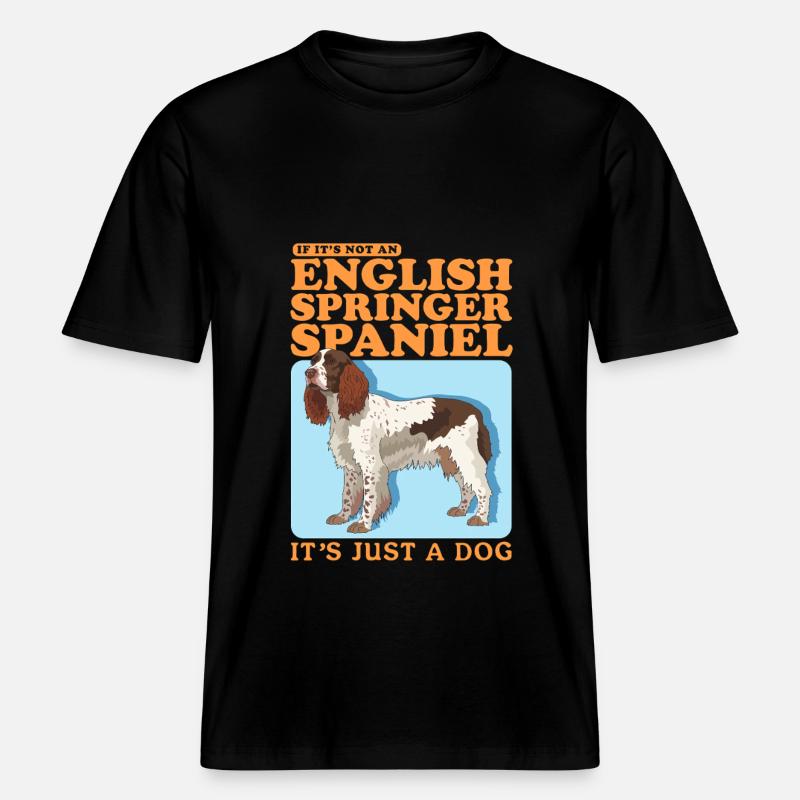 English Springer Spaniel Geschenke - RELAXED FIT Unisex Organic T-Shirt - Schwarz