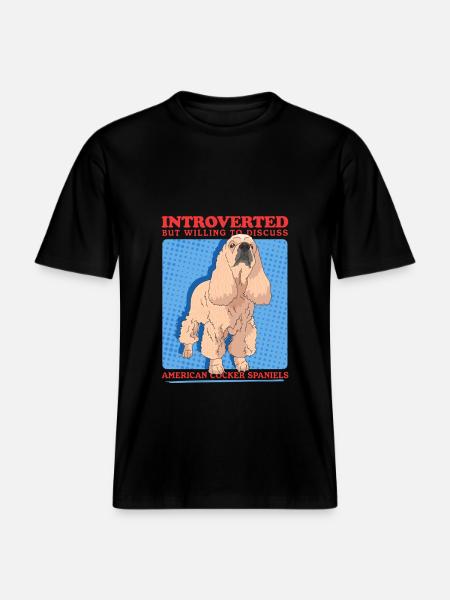 American Cocker Spaniel Gifts -  RELAXED FIT Unisex Organic T-Shirt - black