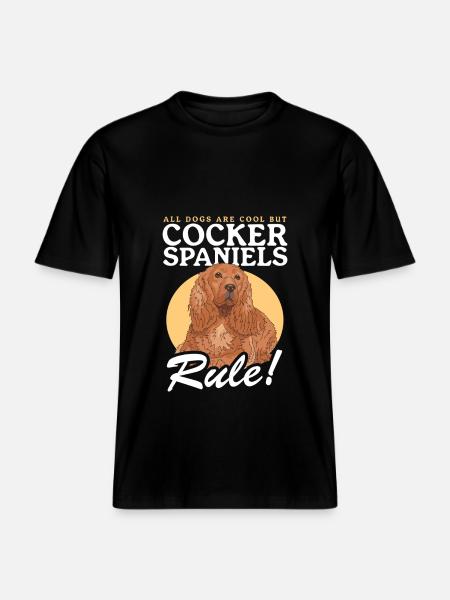 Cocker Spaniel Cocker Spaniel Cadeaux -  T-shirt unisexe RELAXED FIT en coton bio - noir