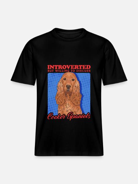 Cocker Spaniel Cocker Spaniel Gift - RELAXED FIT Unisex Organic T-Shirt - black