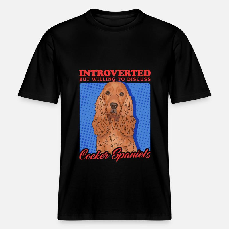 Cocker Spaniel Cocker Spaniel Gift - RELAXED FIT Unisex Organic T-Shirt - black