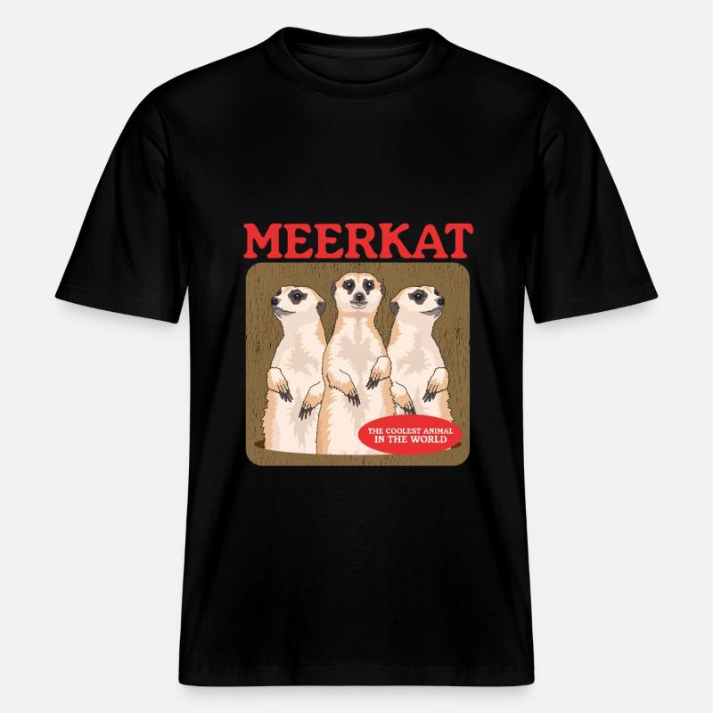 Erdmännchen süße Erdmännchen Geschenk -  RELAXED FIT Unisex Organic T-Shirt - Schwarz