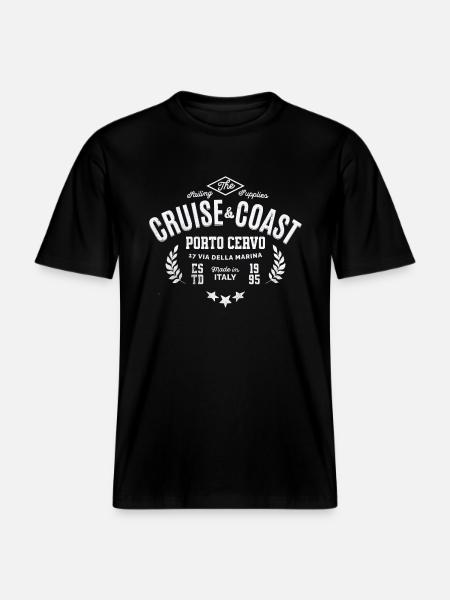 Porto Cervo Segelzubehör -  RELAXED FIT Unisex Organic T-Shirt - Schwarz