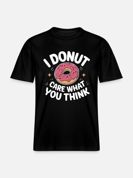 Donut Donuts Snoep Bagel -  Uniseks RELAXED FIT bio-T-shirt - zwart