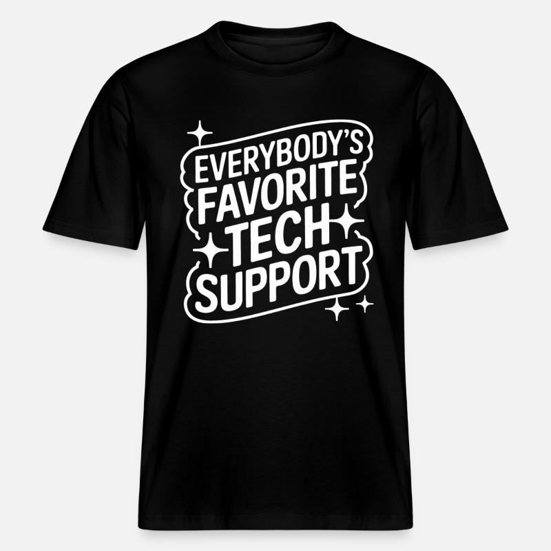 Technischer Support Computerfreak Nerd - RELAXED FIT Unisex Organic T-Shirt - Schwarz