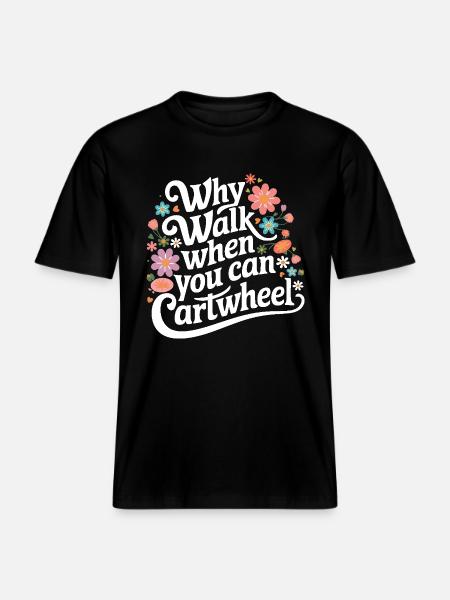 Gymnastik Gymnastik -  Unisex ekologisk T-shirt med avslappnad passform - svart