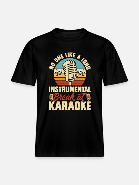 Karaoke Singing -  RELAXED FIT Unisex Organic T-Shirt - black