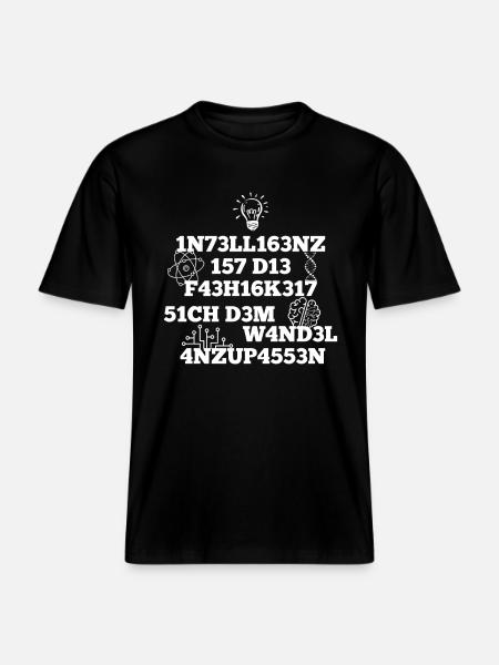 Intelligenz - RELAXED FIT Unisex Organic T-Shirt - Schwarz