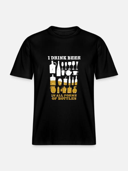 Beer lovers -  RELAXED FIT Unisex Organic T-Shirt - black