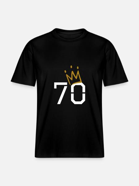70th Birthday -  RELAXED FIT Unisex Organic T-Shirt - black