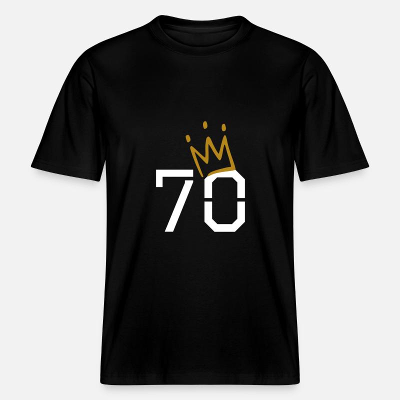 70e anniversaire -  T-shirt unisexe RELAXED FIT en coton bio - noir