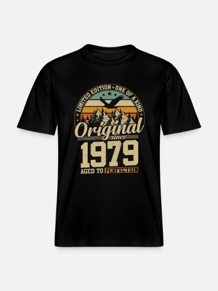 cadeau d'anniversaire 45 ans 1979 édition limitée -  T-shirt unisexe RELAXED FIT en coton bio - noir