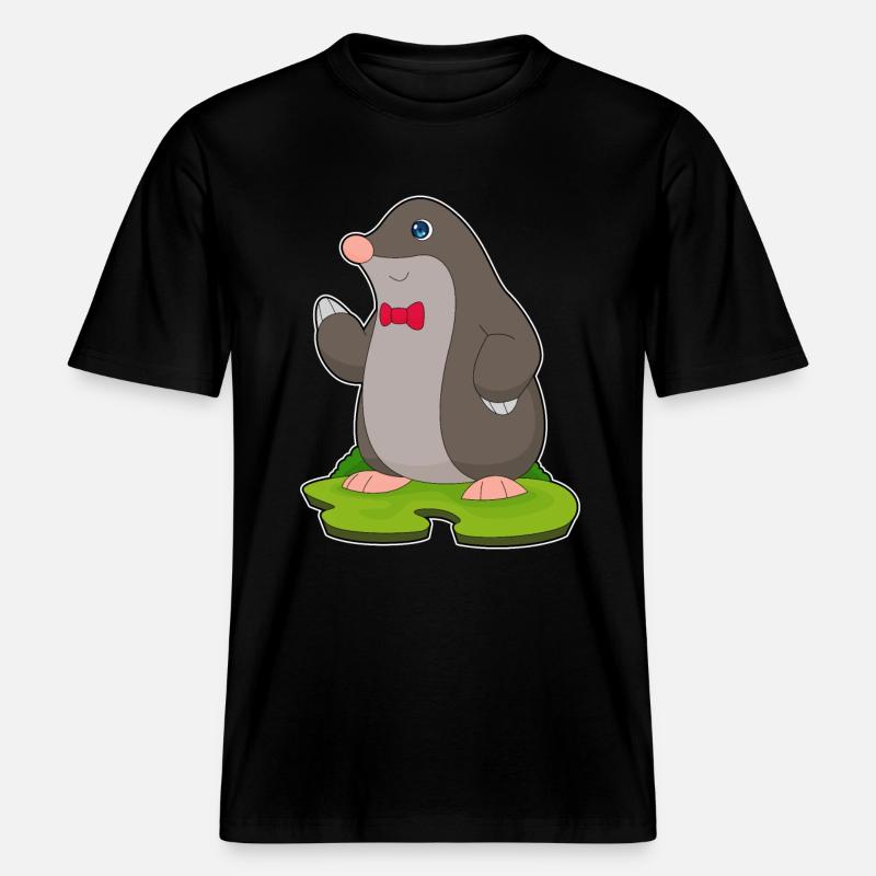 Noeud papillon Mole Gentleman -  T-shirt unisexe RELAXED FIT en coton bio - noir