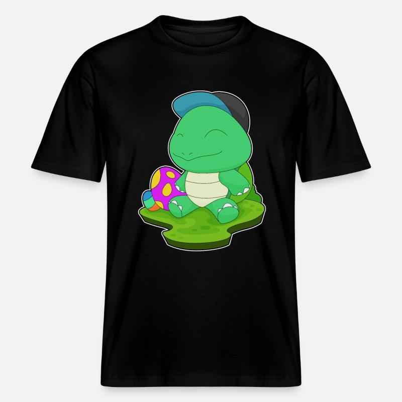 Turtle Easter Easter Eggs -  RELAXED FIT Unisex Organic T-Shirt - black