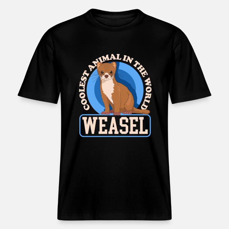 Weasel Mouse Weasel Hermännchen Gift -  RELAXED FIT Unisex Organic T-Shirt - black