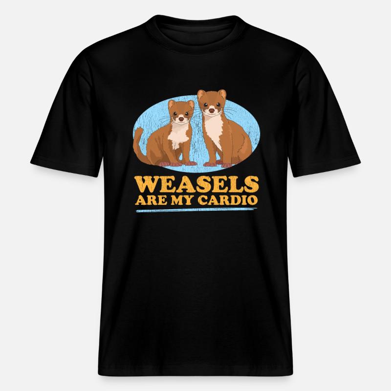 Weasel Mouse Weasel Hermännchen Gift -  RELAXED FIT Unisex Organic T-Shirt - black
