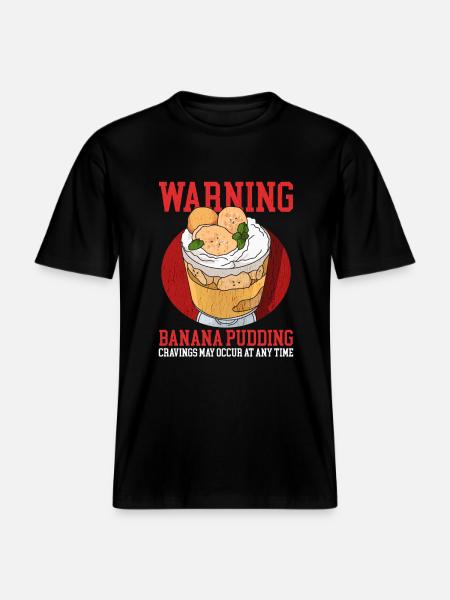Bananenpudding Bananen Pudding Geschenk - RELAXED FIT Unisex Organic T-Shirt - Schwarz