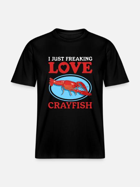 Crayfish Noble Crayfish Seafood Gift -  RELAXED FIT Unisex Organic T-Shirt - black