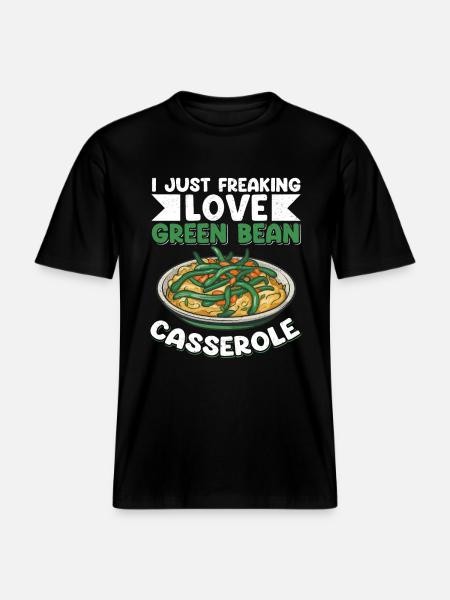 Green Bean Casserole Gift -  RELAXED FIT Unisex Organic T-Shirt - black