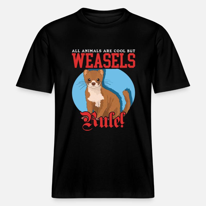 Weasel Mouse Weasel Hermännchen Gift -  RELAXED FIT Unisex Organic T-Shirt - black