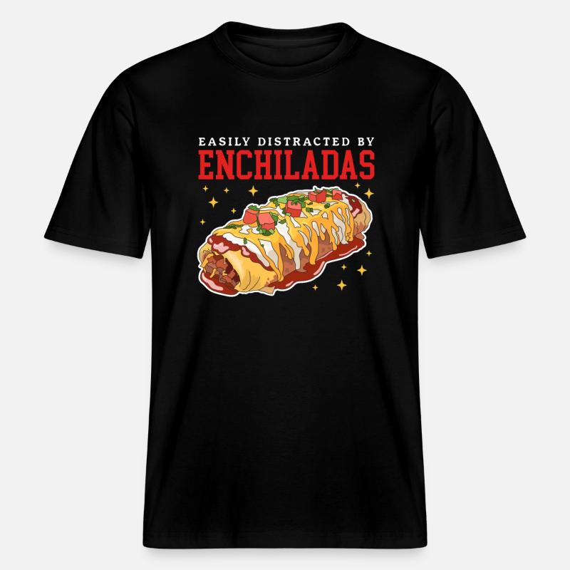 Enchilada Cadeau d’enchiladas mexicaines -  T-shirt unisexe RELAXED FIT en coton bio - noir