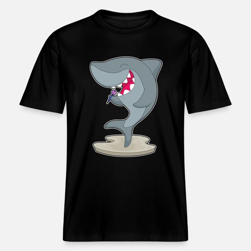 Fléchette de requin -  T-shirt unisexe RELAXED FIT en coton bio - noir