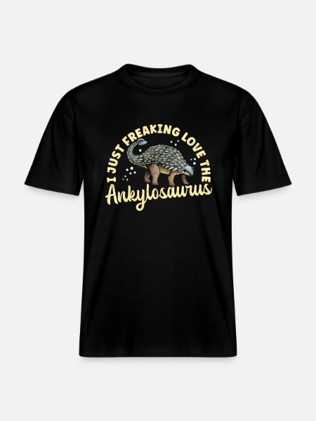 Ankylosaurus Ankylosaur Dinos Gift - RELAXED FIT Unisex Organic T-Shirt - black