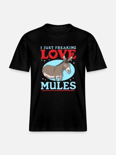 mule mule mule gift -  RELAXED FIT Unisex Organic T-Shirt - black