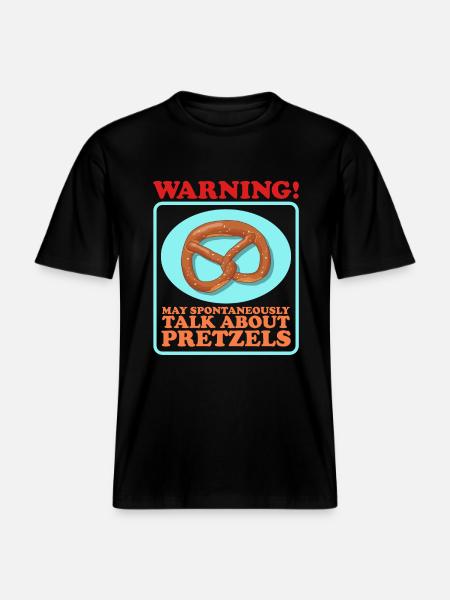 Pretzel Pretzels Pretzel Lover Gift - RELAXED FIT Unisex Organic T-Shirt - black