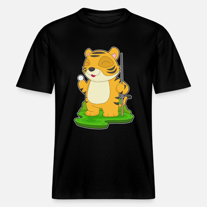 Queue de billard Tiger -  T-shirt unisexe RELAXED FIT en coton bio - noir