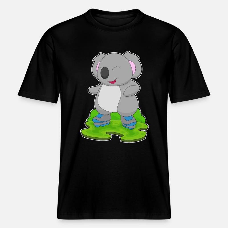 Koala Inline skating Rollschuhe - RELAXED FIT Unisex Organic T-Shirt - Schwarz